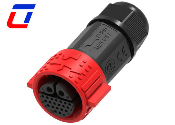 IP67 Power Signal Multi Pin Electrical Connectors Waterproof Male Female 22 Pin