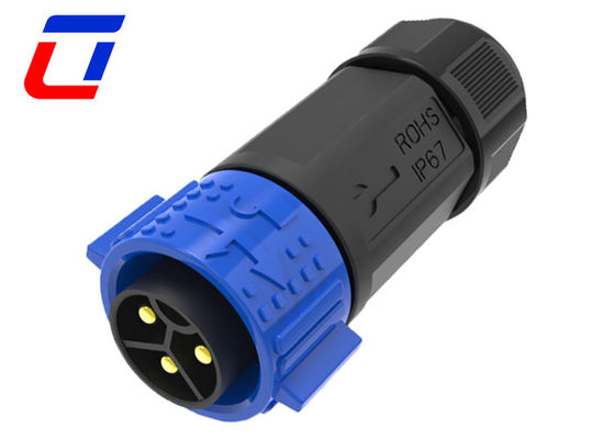 30A 500V Panel Mount Waterproof Power Connector IP67 For Industrial Usage