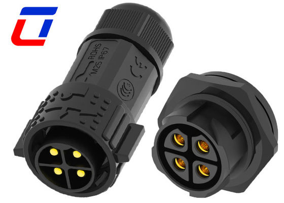 Waterproof 4 Pin Male To Female Connector Circular Panel Mount Connector IP67