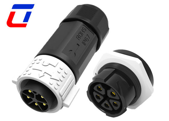 600V IP67 Waterproof Power Cable Connector M25 5 Pin Circular Connector