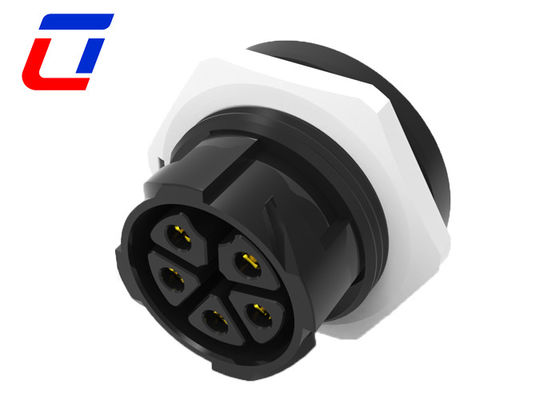 600V IP67 Waterproof Power Cable Connector M25 5 Pin Circular Connector
