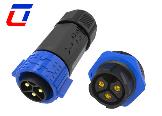 30A 500V Panel Mount Waterproof Power Connector IP67 For Industrial Usage