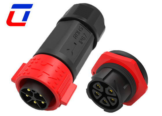 5 Pin Waterproof Panel Mount Connector With Push Lock Quick Release System