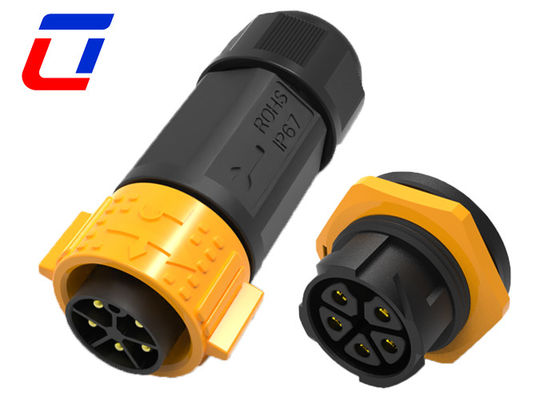 5 Pin High Current Wire To Board Connector IP67 30A Plug And Socket Cable Connector