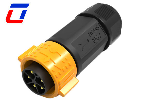 5 Pin High Current Wire To Board Connector IP67 30A Plug And Socket Cable Connector