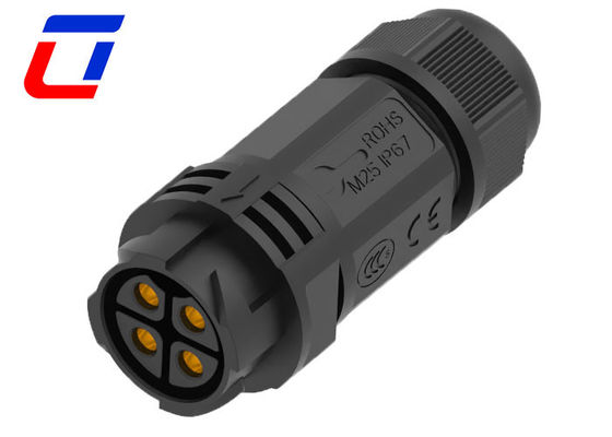 4 Pin Field Assembly Waterproof Power Connector 50A Male To Female Connector