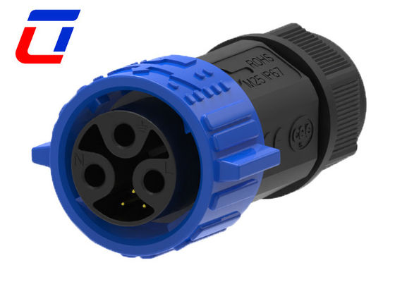 M25 3 Pin 50A Waterproof Power Connector Push Lock Watertight Power Connectors
