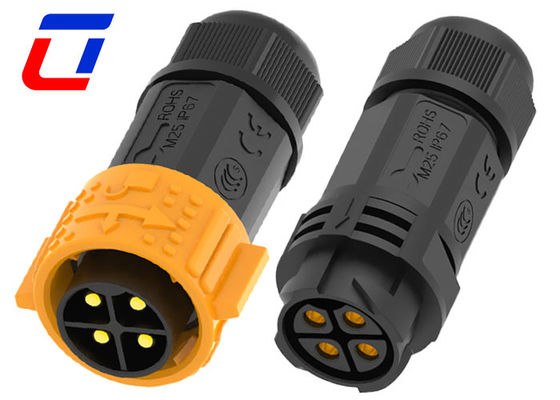 Waterproof 4 Pin Male And Female Wire Connector Quick Push Lock 50A