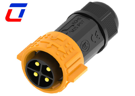 Waterproof 4 Pin Male And Female Wire Connector Quick Push Lock 50A