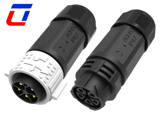 High Current 5 Pin Waterproof Male Female Connector Push Lock Easy Installation
