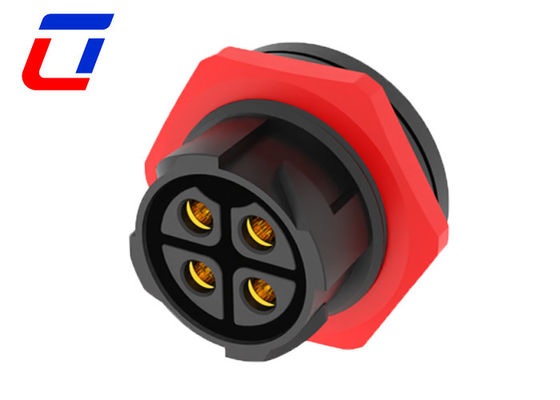 4 Pin Power Connector Waterproof 50A IP67 10AWG Cable Field Assembly