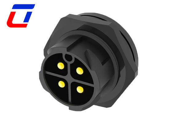 Industrial Plastic 50A Waterproof Male Female Connectors IP67 600V 4 Pin