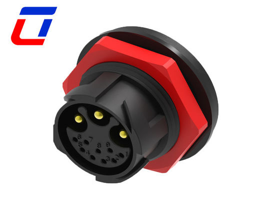 30A Waterproof Power Connector 9 Pin Data Industrial Plug And Socket IP67