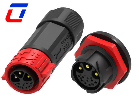 30A Waterproof Power Connector 9 Pin Data Industrial Plug And Socket IP67