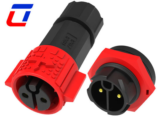 2 Pin Waterproof Power Connector 20A 300V Industrial Waterproof Aviation Connector