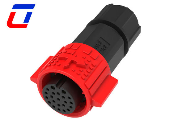Industrial 2 Pin Panel Mount Power Connector 20 Pin Waterproof Data Connector