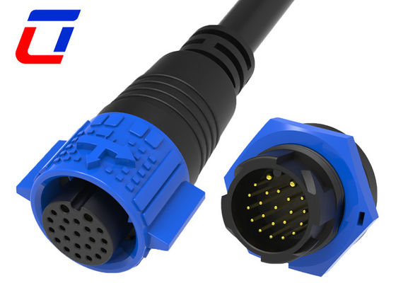 Circular Molded Cable Plug And Socket Connectors M19 Multi Pin Waterproof IP67