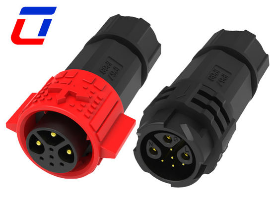 Red Color Multic Pin Waterproof Circular Connectors PA66 8 Pin Circular Connector