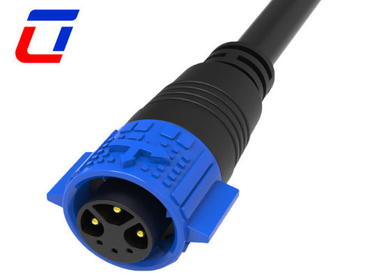 Black 15A 300V Multi Pin Waterproof Connector Plug And Socket For Growth Lights
