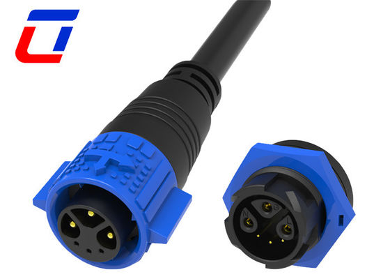 Black 15A 300V Multi Pin Waterproof Connector Plug And Socket For Growth Lights