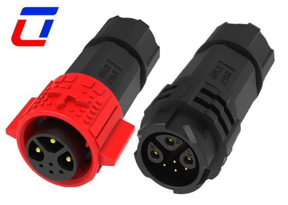 15A Male Female Wire Waterproof Circular Connector 3+4 Pin For Landscape Lighting