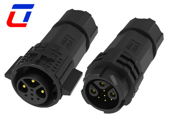 Cable To Cable IP67 Waterproof Circular Connector 15A 3+5 Pin For Outdoor Lighting