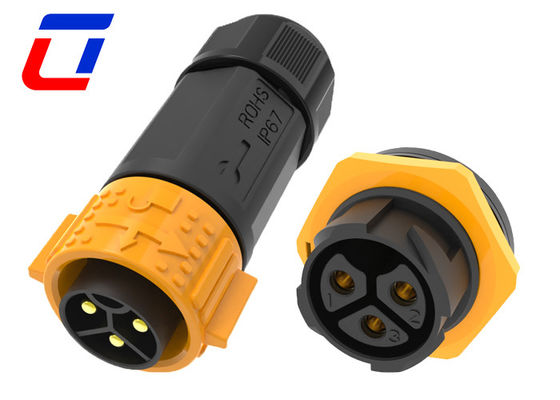 50A Outdoor Waterproof Connector IP67 600V 3 Pin Male To Female Connector