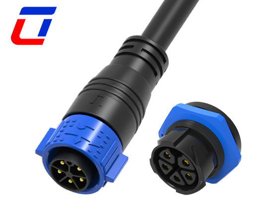 5 Pin IP67 Waterproof Connector M25 Circular Power Cable Connector 500V