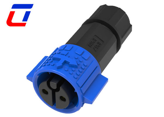 Blue Black Waterproof 2 Pin LED Light Connector Wire To Board Power Connector