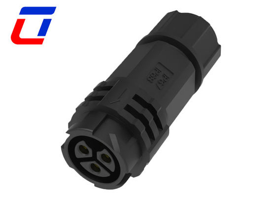 Waterproof Circular Wire To Wire Connector 3 Pin LED Connector 20 Amp 300V