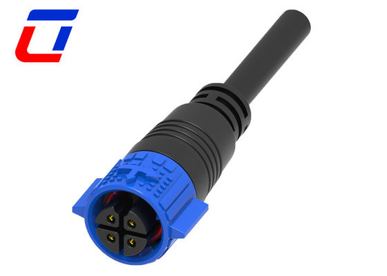Cable Female 4 Pin LED Waterproof Connector M19 Panel Mount Waterproof Connector