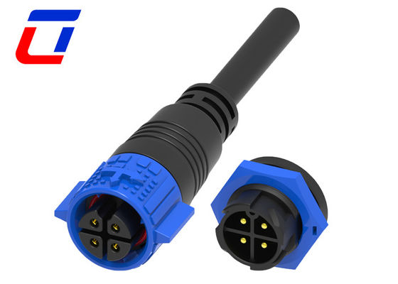 Cable Female 4 Pin LED Waterproof Connector M19 Panel Mount Waterproof Connector