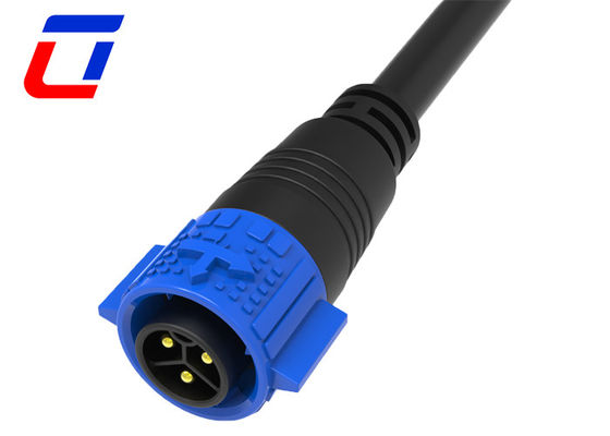 M19 LED 3 Pin Waterproof Connector Male Cable Female Panel Mount Connector 20A