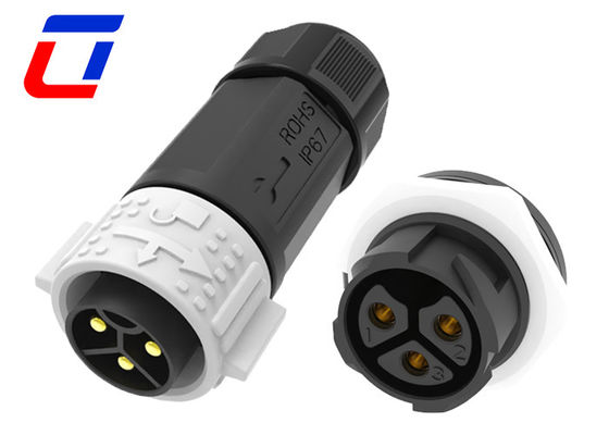 3 Pin Male Female Waterproof Outdoor Electrical Connectors 3 Phase M25 500V 50A