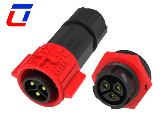 20A 3 Pin Automotive Waterproof Wire Connectors 3 Phase M19 Plug Socket Connector