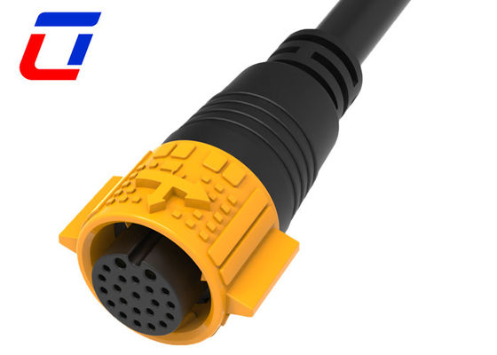 Multi Pin 2+20 Waterproof Plug Socket Cable Connector 2 Pin Push Lock Quick Release