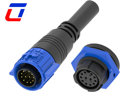 Low Voltage Wire Connectors Waterproof Plug Socket 12V 5A Gold Plated 12 Pin