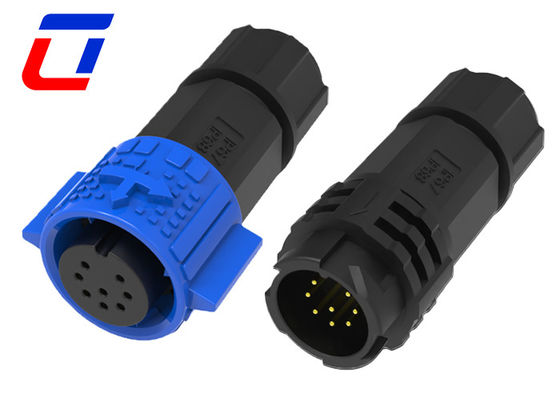 8 Pin Quick Lock Water Tight Electrical Connectors M19 Signal Male Female 300V