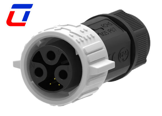 3+2 Pin Panel Mount Waterproof Male Female Connector 50A M25 Quick Lock