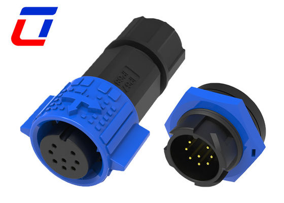 Signal 5A Quick Lock Waterproof Circular Connector 8 Pin M19 For LED