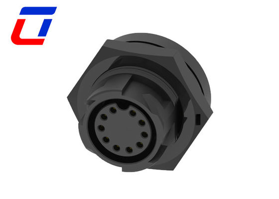 10 Pin Male Outdoor Waterproof Wire Connectors Female Circular Bulkhead Connectors