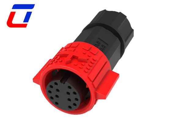 M19 Push Lock Circular 14 Pin Male Female Connector Waterproof Wire To Board
