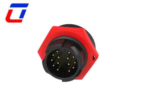 M19 Push Lock Circular 14 Pin Male Female Connector Waterproof Wire To Board