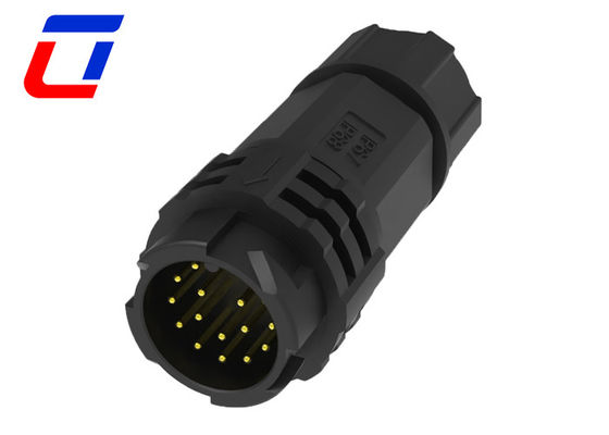 M19 16 Pin Circular Waterproof Quick Disconnect Wire Connectors Push Lock