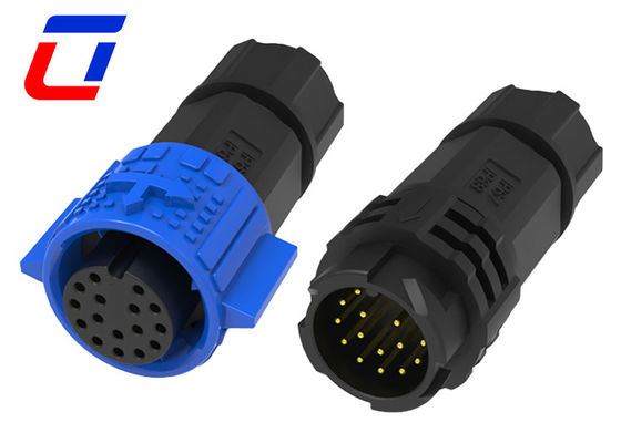 M19 16 Pin Circular Waterproof Quick Disconnect Wire Connectors Push Lock