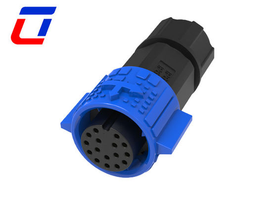 M19 16 Pin Circular Waterproof Quick Disconnect Wire Connectors Push Lock