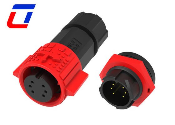 Push Locking 5A Waterproof Connector 6 Pin Wire To Board Cable Plug Connector