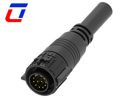 M19 12 Pin Waterproof Outdoor Wire Connectors Plug Socket For Signal Connection