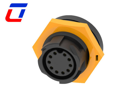 Industrial 10Pin Waterproof Data Connector , Plastic Male Female Connector