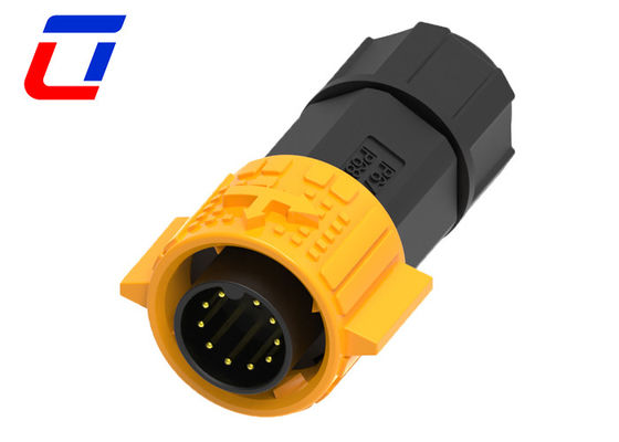 Industrial 10Pin Waterproof Data Connector , Plastic Male Female Connector